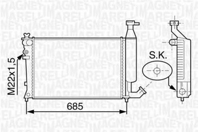 MAGNETI MARELLI 350213117800 -  Радиатор, охлаждение двигателя